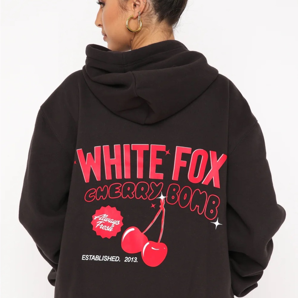 White Fox Boutique Black Cherry Bomb Hoodie